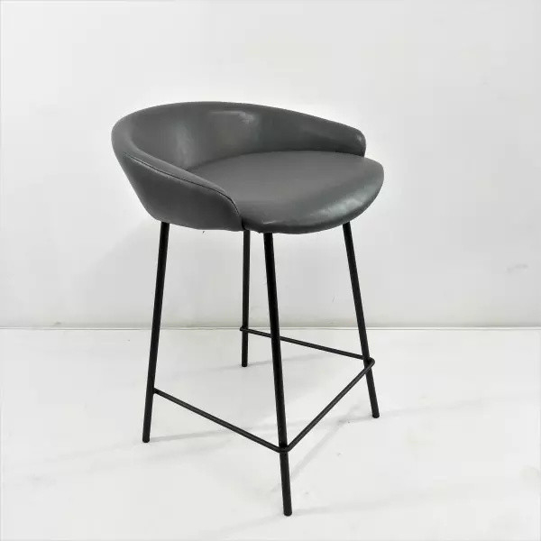 Black Leather Velvet Bar Stool Chair Outdoor Commercial Furniture
